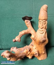 Drewniany świecznik, rzeźbiony w drewnie - Obrazek 1