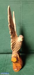 Drewniany orzeł figurka rzeźba - Obrazek 3