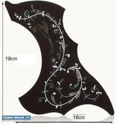 Osłona naklejka ozdoba na gitarę klasyczną łezka - Obrazek 2