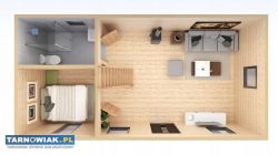 Drewniany Domek 4,8×7,2 m – Letniskowy Całoroczny, - Obrazek 3