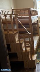 łóżko piętrowe drewniane - Obrazek 1