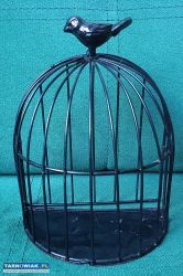 Dekoracyjna metalowa klatka dla ptaków vintage - Obrazek 1