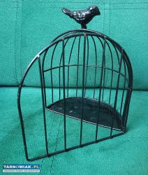 Dekoracyjna metalowa klatka dla ptaków vintage - Obrazek 2