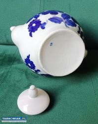 Duży fajansowy dzban z motywem kwiatowym Vintage - Obrazek 4