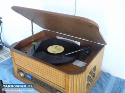Retro Gramofon z radiem ,CD , USB i magnetofonem - Obrazek 2