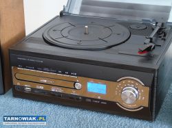 Gramofon z radiem USB SD mp3 CD pilot i głośniki. - Obrazek 3