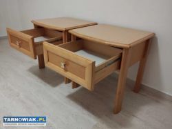 Dwie szafki drewniane / nakastliki z szufladami - Obrazek 2