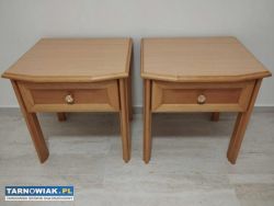 Dwie szafki drewniane / nakastliki z szufladami - Obrazek 1