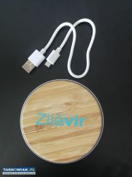 Ładowarka indukcyjna do smartfonów bambusowa - Obrazek 1