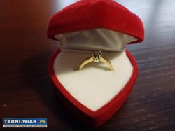 Sprzedam zloty pierscionek zareczynowy Apart - Obrazek 2