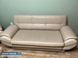 Zestaw mebli - kanapa rozkładana sofa fotel pufa - Obrazek 2