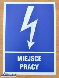 Tabliczka PCV Miejsce Pracy - Obrazek 1