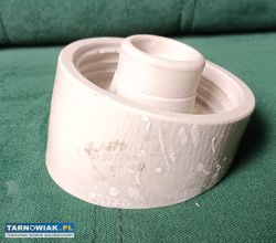 Porcelanowa ceramiczna oprawa skośna lampy PRL - Obrazek 1