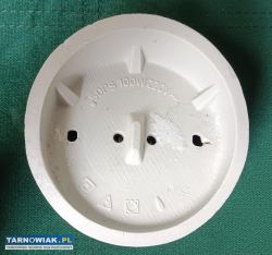 Porcelanowa ceramiczna oprawa skośna lampy PRL - Obrazek 2