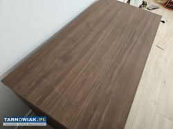 Biurko brąz wenge - masywne porządne biurko 130x65 - Obrazek 4