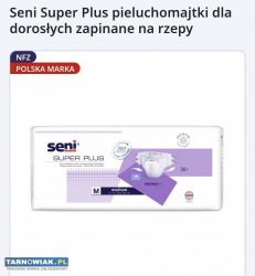Seni Super Plus pieluchomajtki dla dorosłych M - Obrazek 1