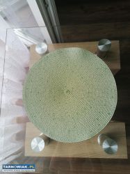 Stolik szklany kwadratowy 60x60 cm, wysokość 55 cm - Obrazek 3