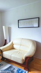 Sofa - prawdziwa skóra plus drewno - Obrazek 1