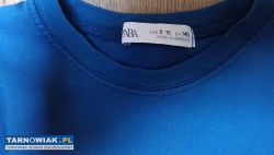 Koszulka T-Shirt Record memories niebieska Zara - Obrazek 2