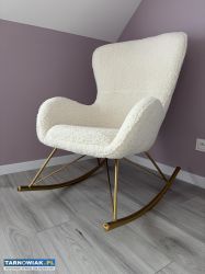 Fotel bujany kremowy - Obrazek 1