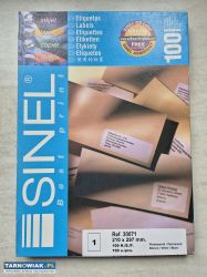 Sinel best print etykiety 210x297 białe 60sztuk - Obrazek 1