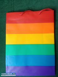 Torebka prezentowa tęczowa Lgbt 33cmx25cm - Obrazek 1