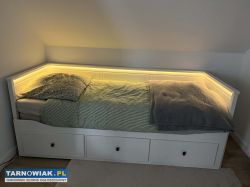 Łóżko Hemnes IKEA z 3 szufladami - Białe - Obrazek 2