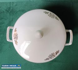 Porcelanowa waza z pokrywką PRL Wałbrzych vintage - Obrazek 1
