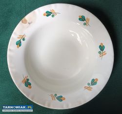 Talerz fajans Włocławek vintage retro - Obrazek 1