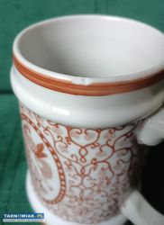 Kufel porcelanowy na piwo z amorkami Bogucice - Obrazek 2