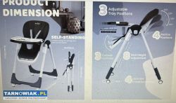 Krzesełko do karmienia SEJOY - kolor miętowy - Obrazek 3