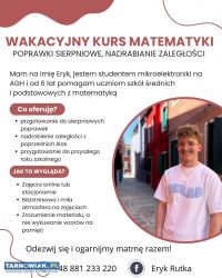 Korepetycje z matematyki (poprawki w sierpniu) - Obrazek 1