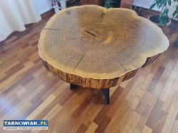 Stolik kawowy  z plastra dębu - Obrazek 2