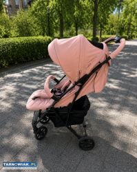 Wózek dziewczęcy spacerówka lekki różowy - Obrazek 2