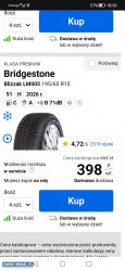 195/65r15 opony zimowe Bridgestone - Obrazek 4