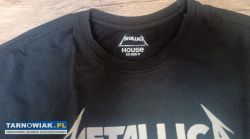 Unikalna czarna koszulka T-shirt Metallica House - Obrazek 2