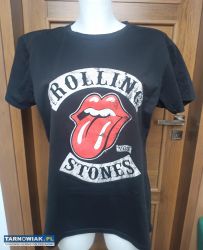 Czarna koszulka T-shirt Rolling Stones 1978 - Obrazek 3