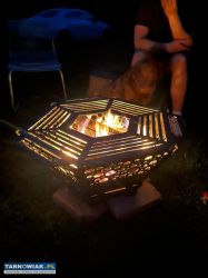Palenisko ogrodowe + ruszt grill ze stali 4 mm - Obrazek 1