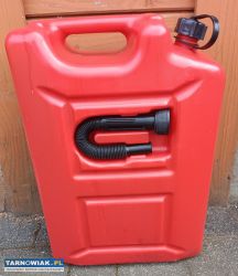 Czerwony plastikowy kanister z lejkiem 20l - Obrazek 1
