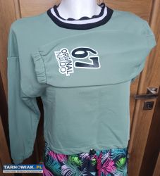 Zielona bluza sportowa 67 You are loved N 152 - Obrazek 2