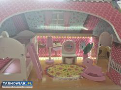 Domek dla lalek + akcesoria i oświetlenie LED - Obrazek 2