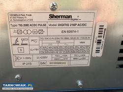 Spawarka tig ac/dc sherman digitig 216p - Obrazek 1