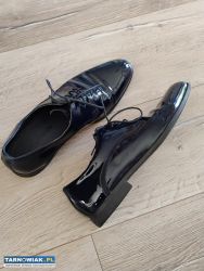 Męskie, granatowe lakierki - Obrazek 1