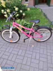Rower dziewczęcy Różowo -Biały koła 24 cale - Obrazek 1