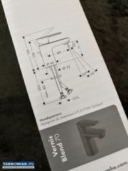 Bateria umywalkowa Hansgrohe Vernis Blend 70 czarn - Obrazek 3