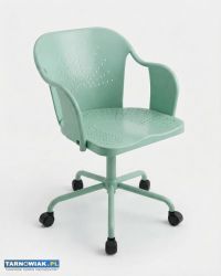 Krzesło biurowe biurko niebieskie metalowe Ikea - Obrazek 1