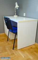 Białe biurko na wymiar 120x60 cm – stolarz, bardzo - Obrazek 4