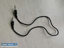 Kabel przewód mini-jack   3,5mm   dł.46cm - Obrazek 1